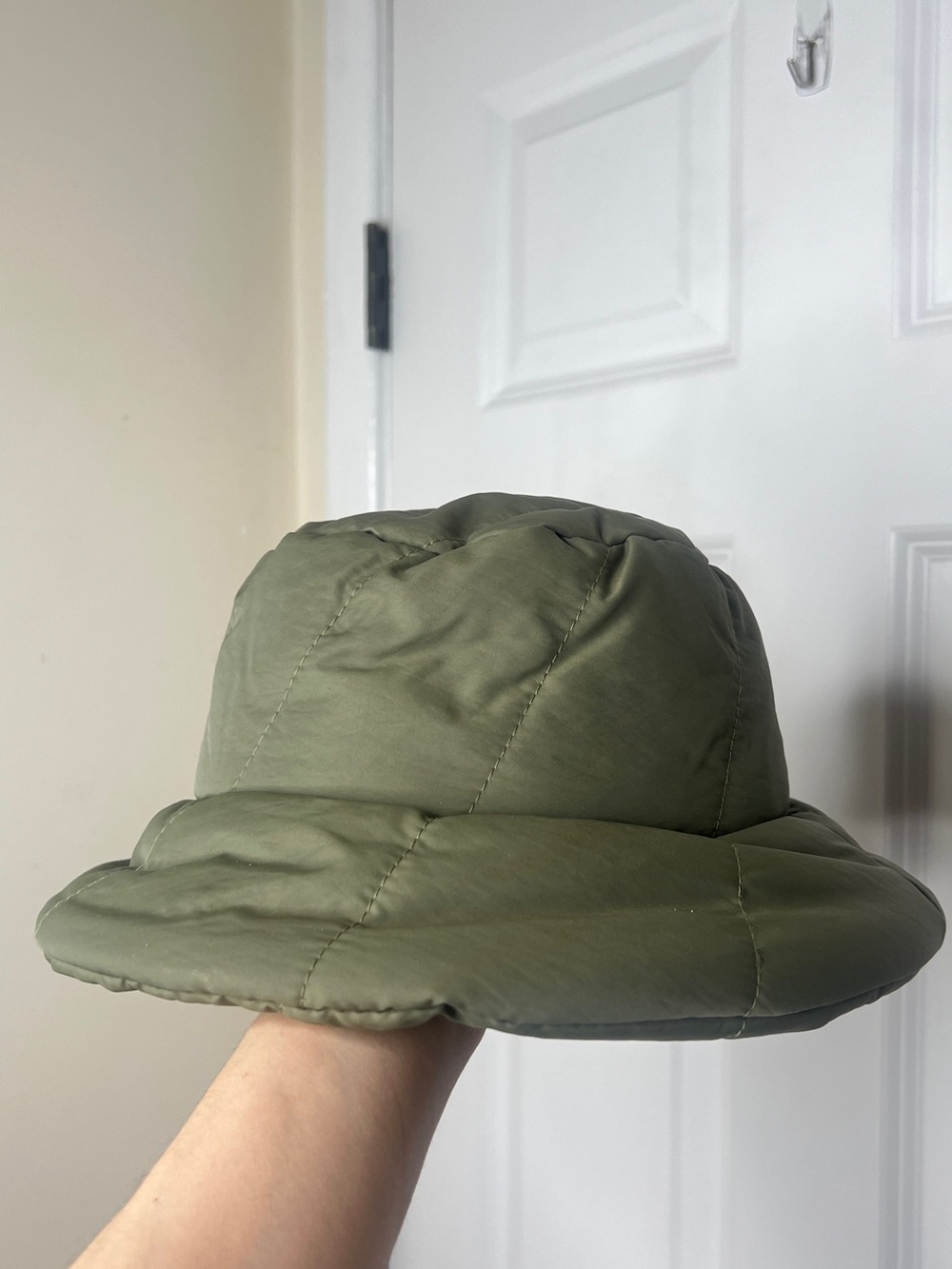 Zara Quilted Puffer Bucket Hat